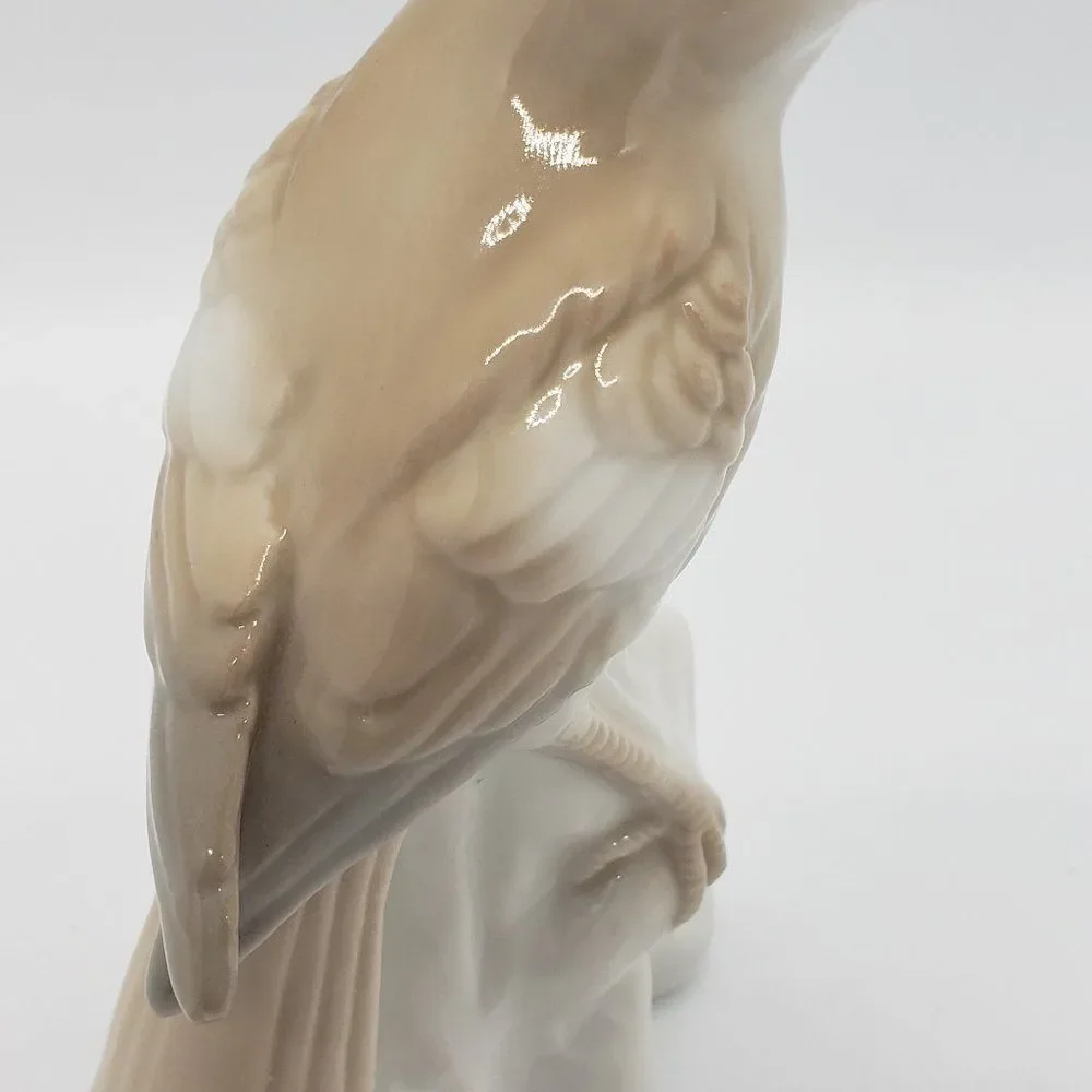 𝅺Otagiri Vintage Beige White Bird on Branch Porcelain Figurine - Picture 7 of 9